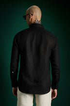 Spade Irish Linen Shirt - Black