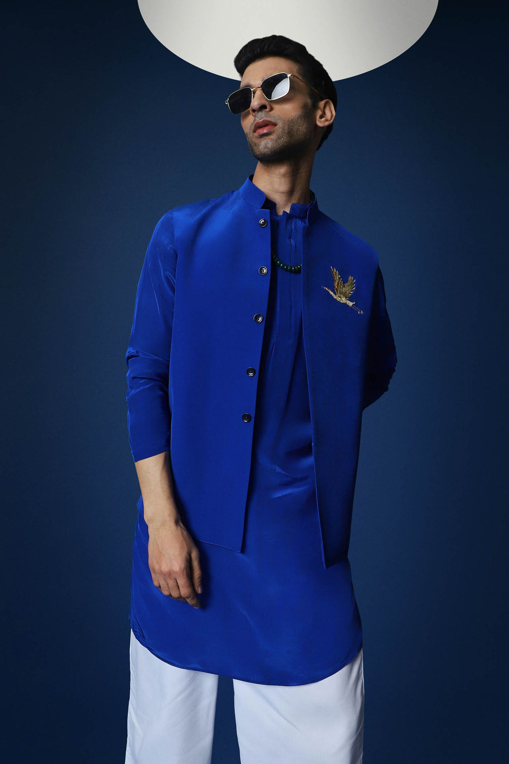 Egret Bundi Kurta - Royal Blue