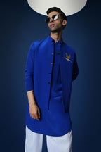 Egret Bundi Kurta - Royal Blue