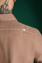 Irish Linen Shirt - Mocha Brown