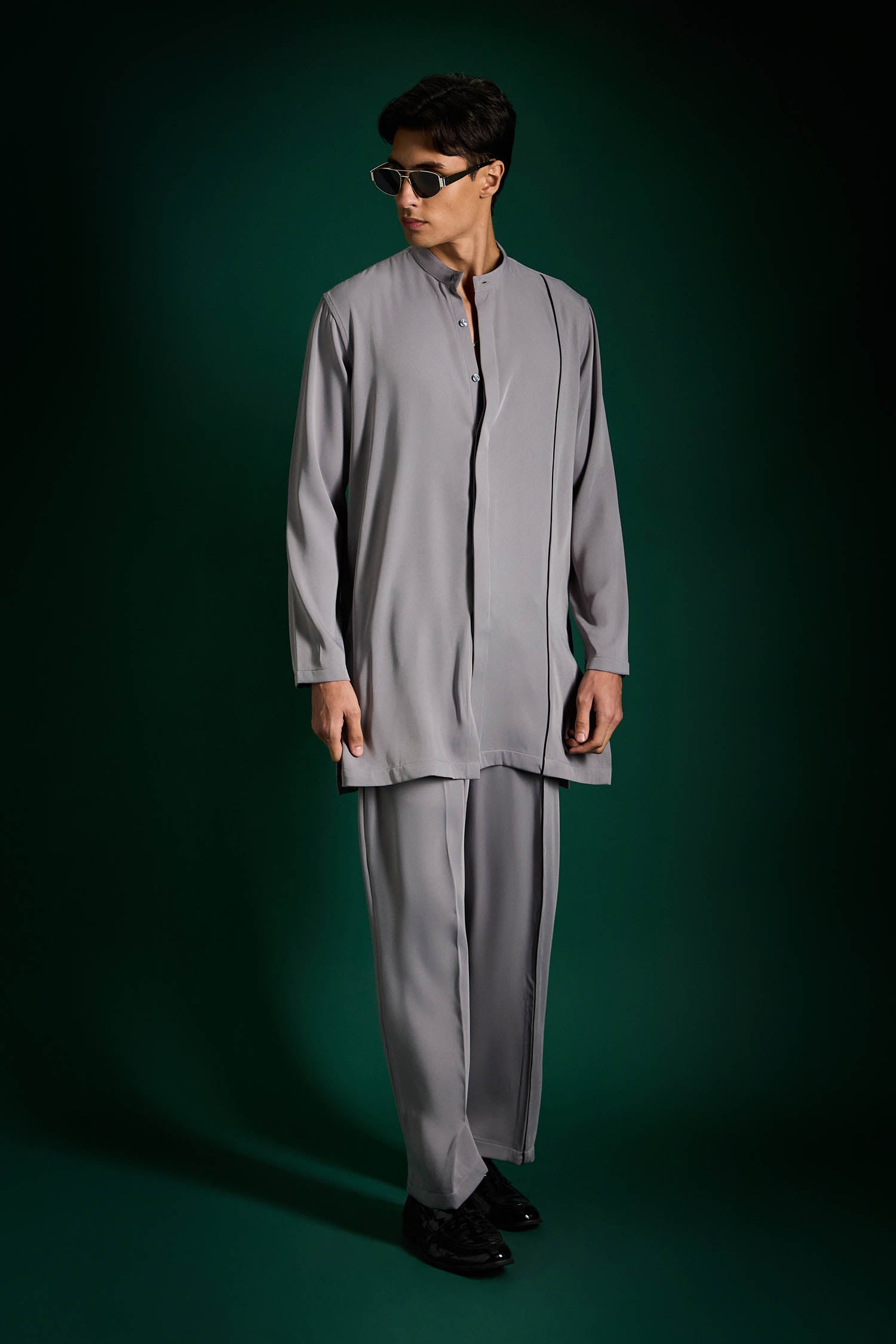Echelon Designer Kurta Set - Cool Grey