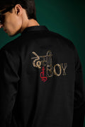 Desi Boy Hand Embroidered Designer Kurta - Black