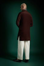 Soul Hand Embroidered Designer Kurta - Brown