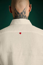 Heart Irish Linen Shirt - Ivory