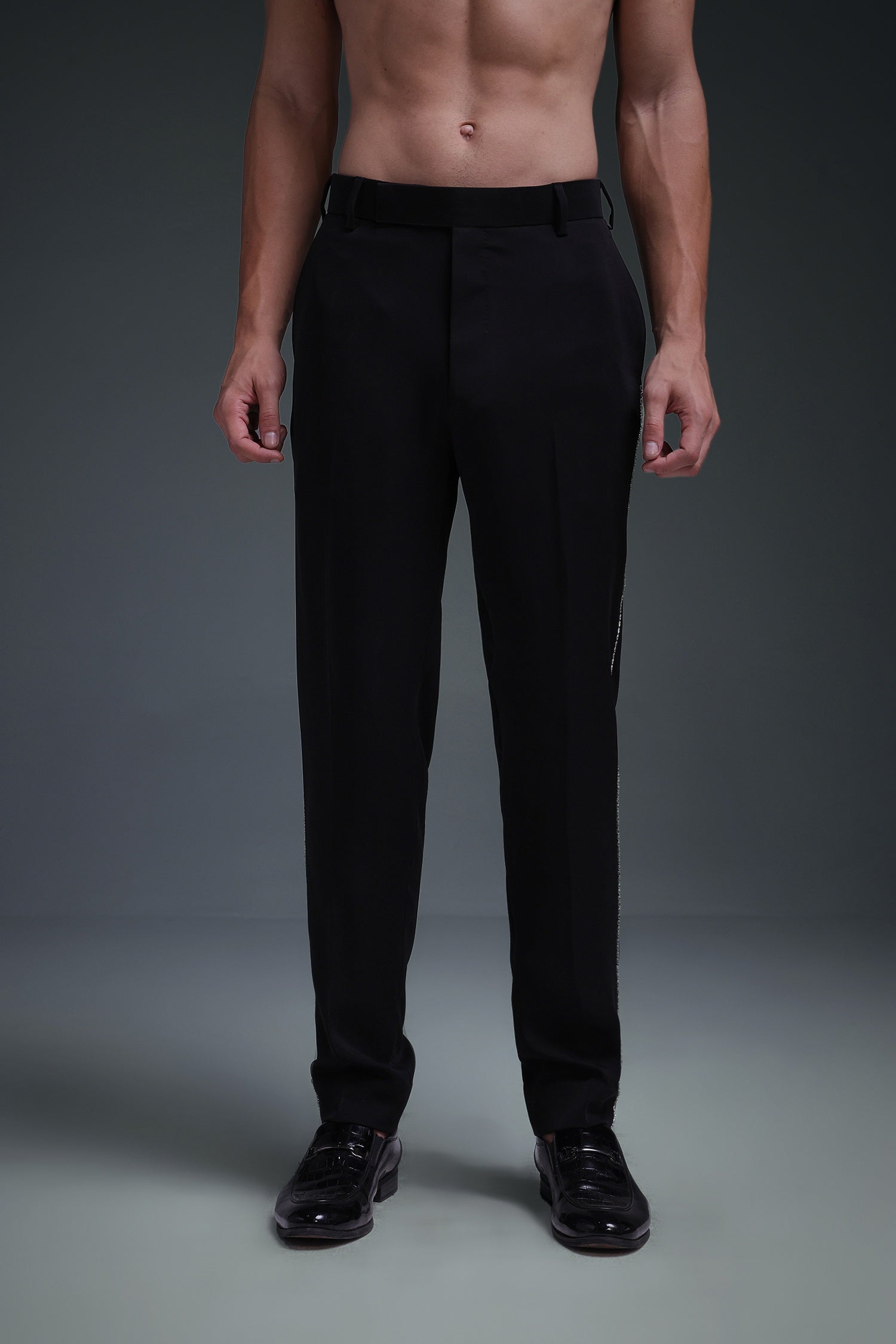 Balze(Rhine Stones) - Hand Embriodered Designer Trouser
