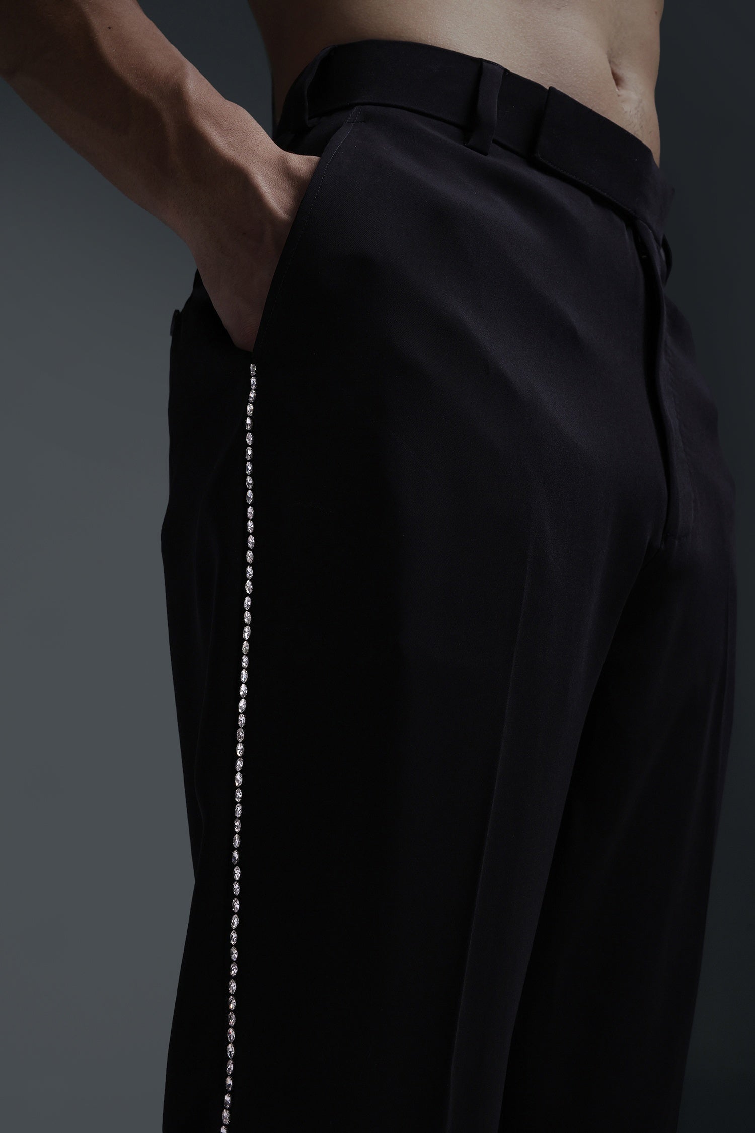 Balze(Rhine Stones) - Hand Embriodered Designer Trouser