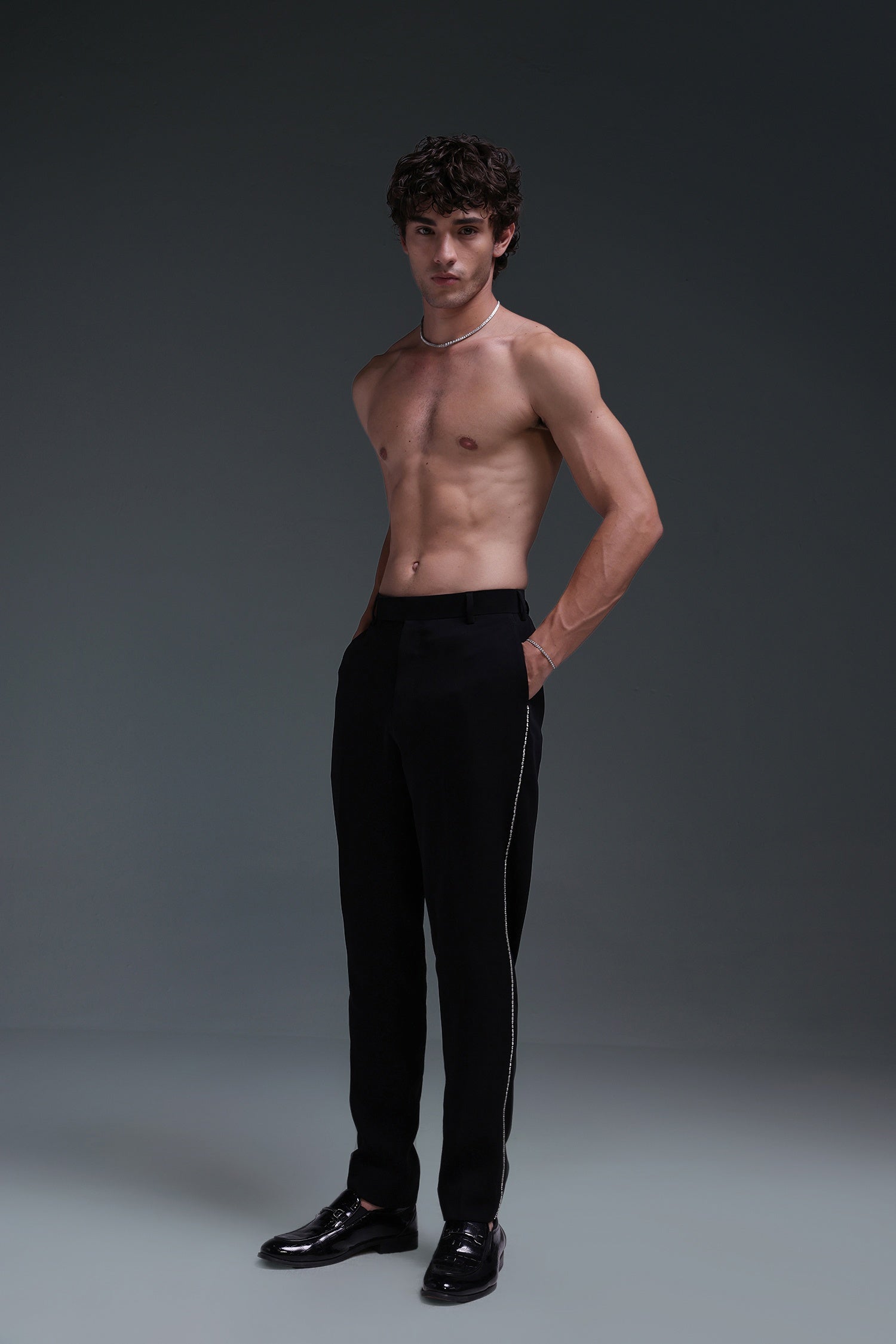 Balze(Rhine Stones) - Hand Embriodered Designer Trouser