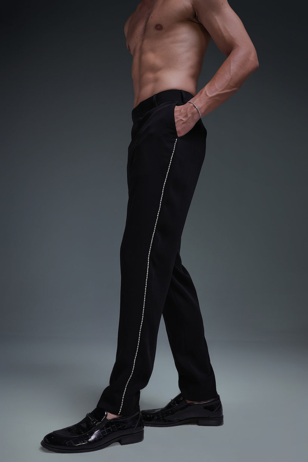 Balze(Rhine Stones) - Hand Embriodered Designer Trouser