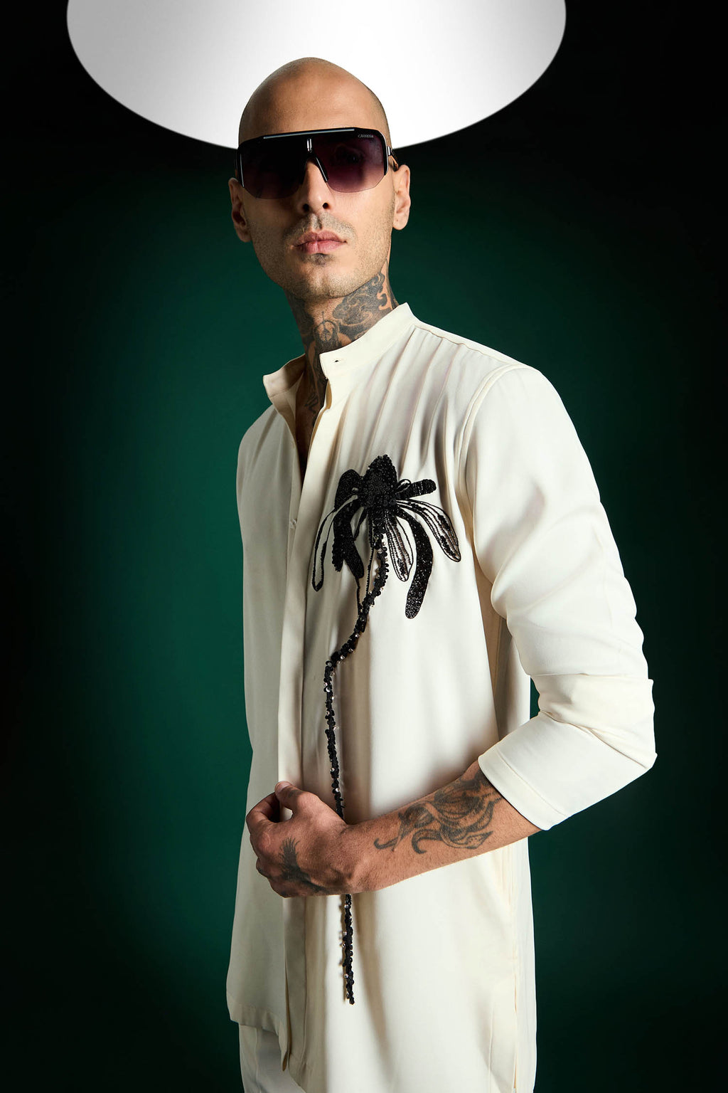 Lei Hand Embroidered Designer Kurta Set - Ivory