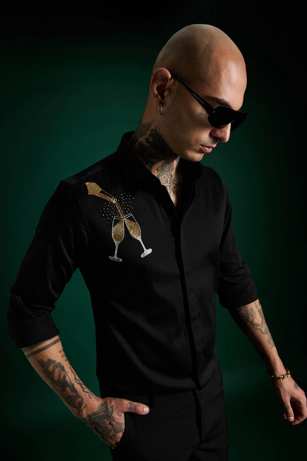 The Champagne Shirt - Black