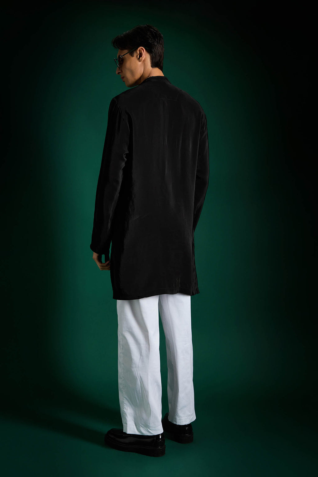 Lamina Hand Embroidered Designer Kurta - Black