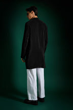 Lamina Hand Embroidered Designer Kurta - Black