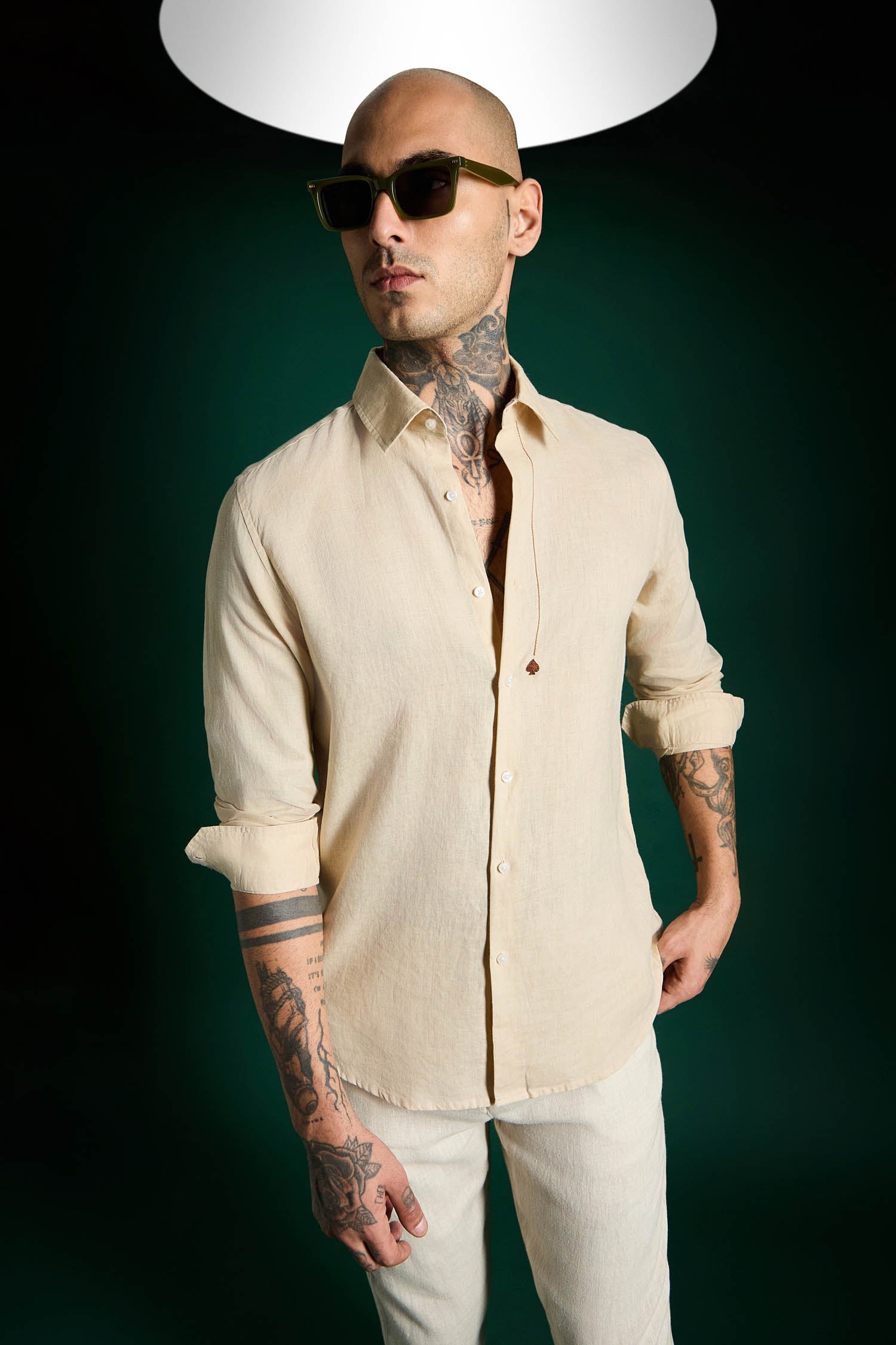 Spade irish Linen Shirt - Beige