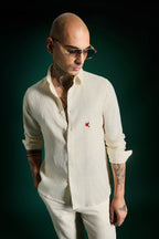 Bird Irish Linen Shirt - Ivory