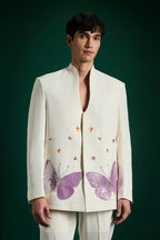 Heebie Jeebie(Butterfly) Hand Embroidered Bandhgala