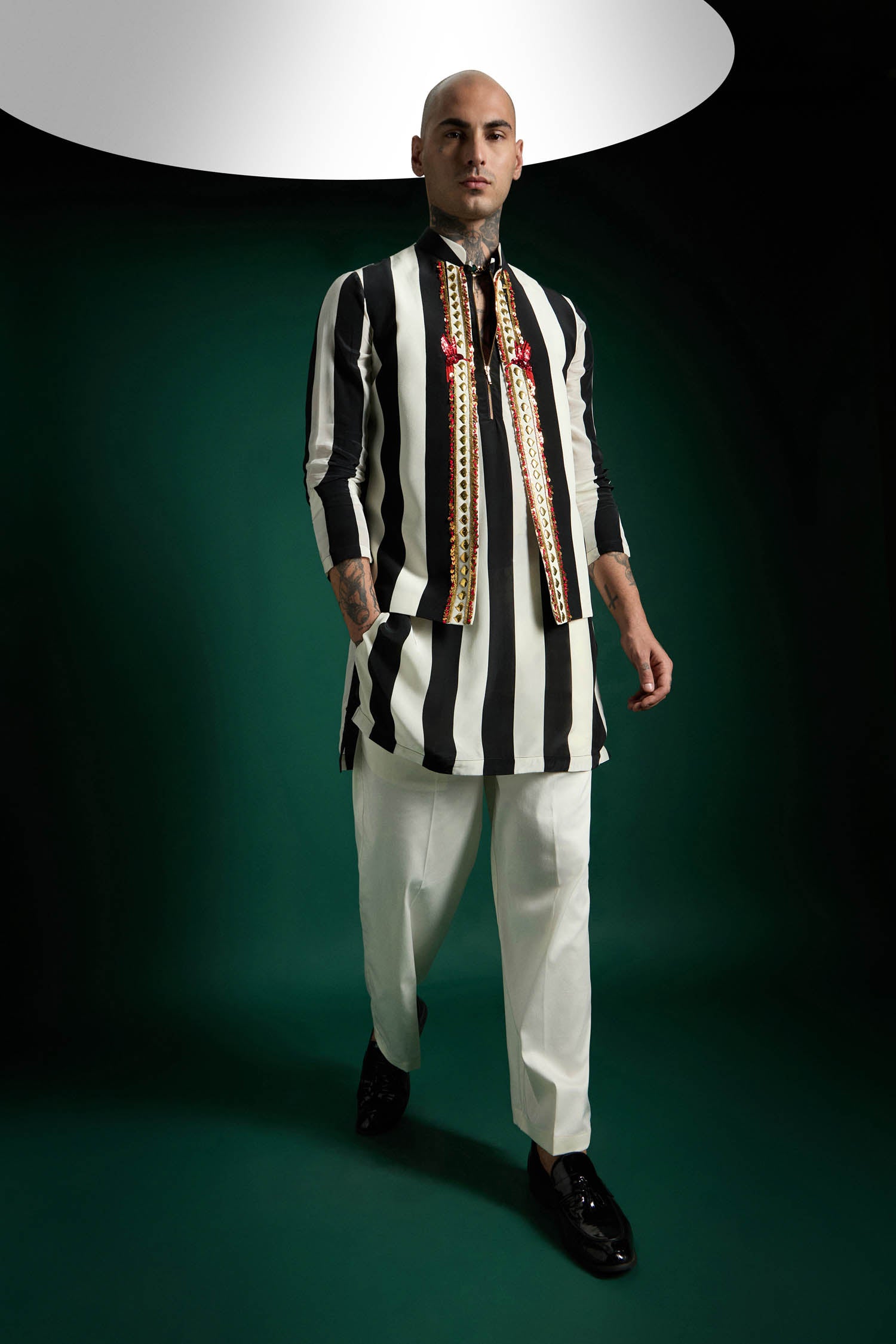 Regalia- Hand Embroidered Designer Bundi Kurta