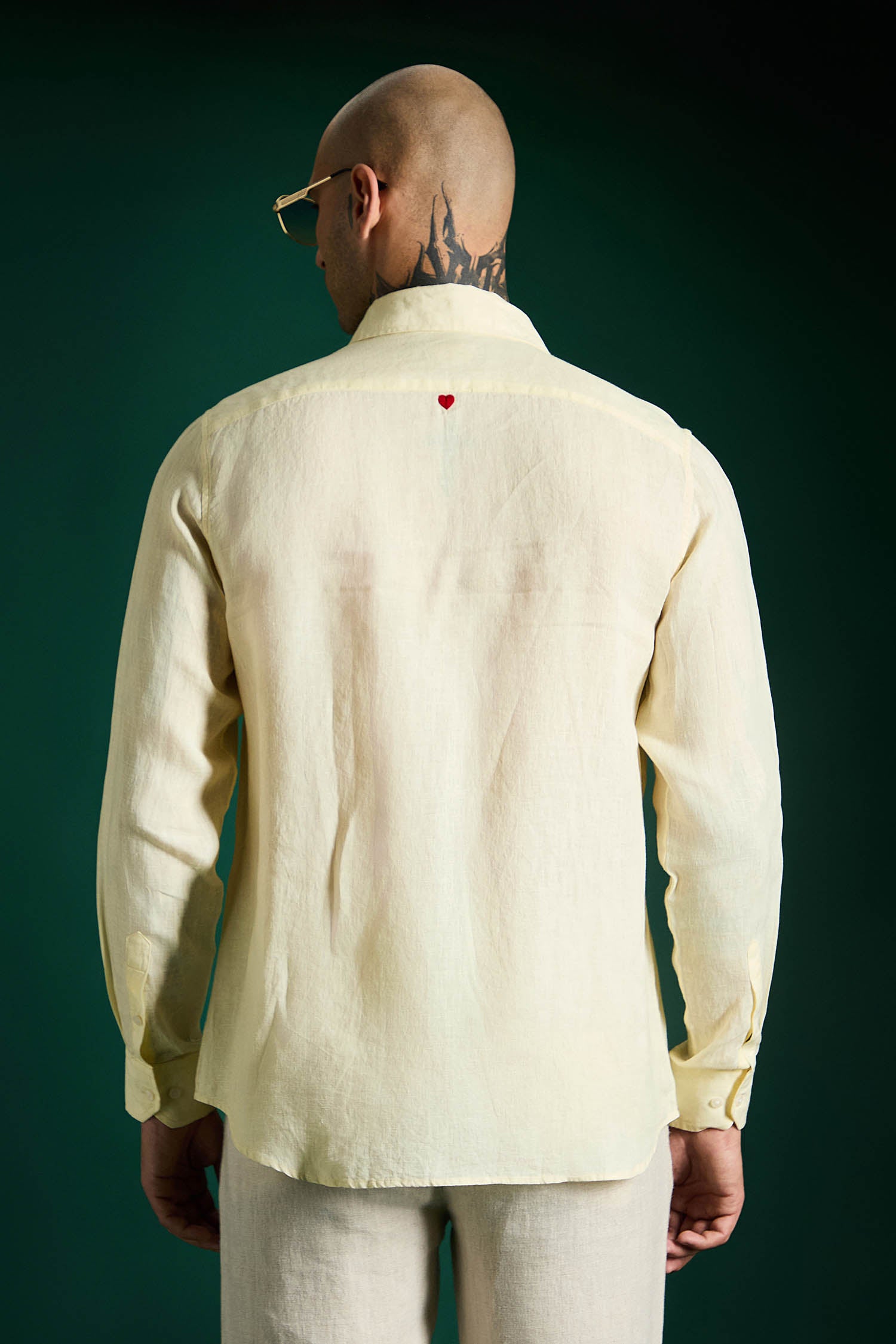Heart Irish Linen Shirt - Ivory