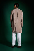 Petals Hand Embroidered Designer Kurta - Lilac Luster