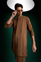Echelon Designer Kurta Set - Caramel Brown