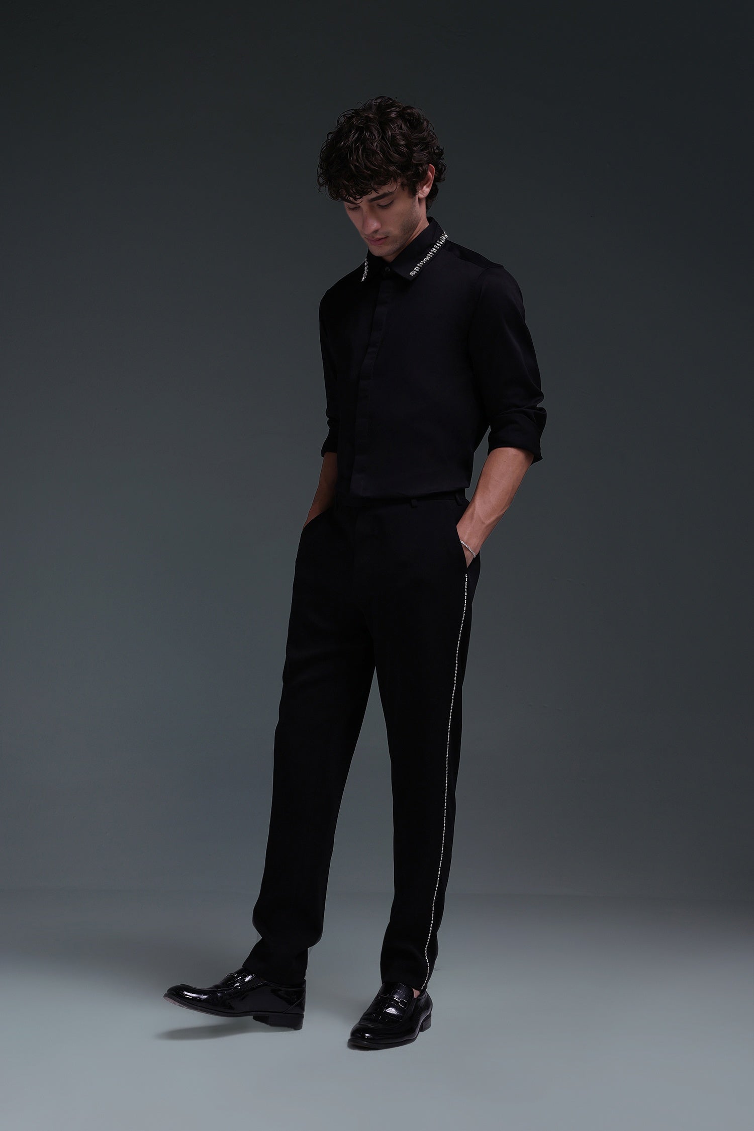 Balze(Rhine Stones) - Hand Embriodered Designer Trouser