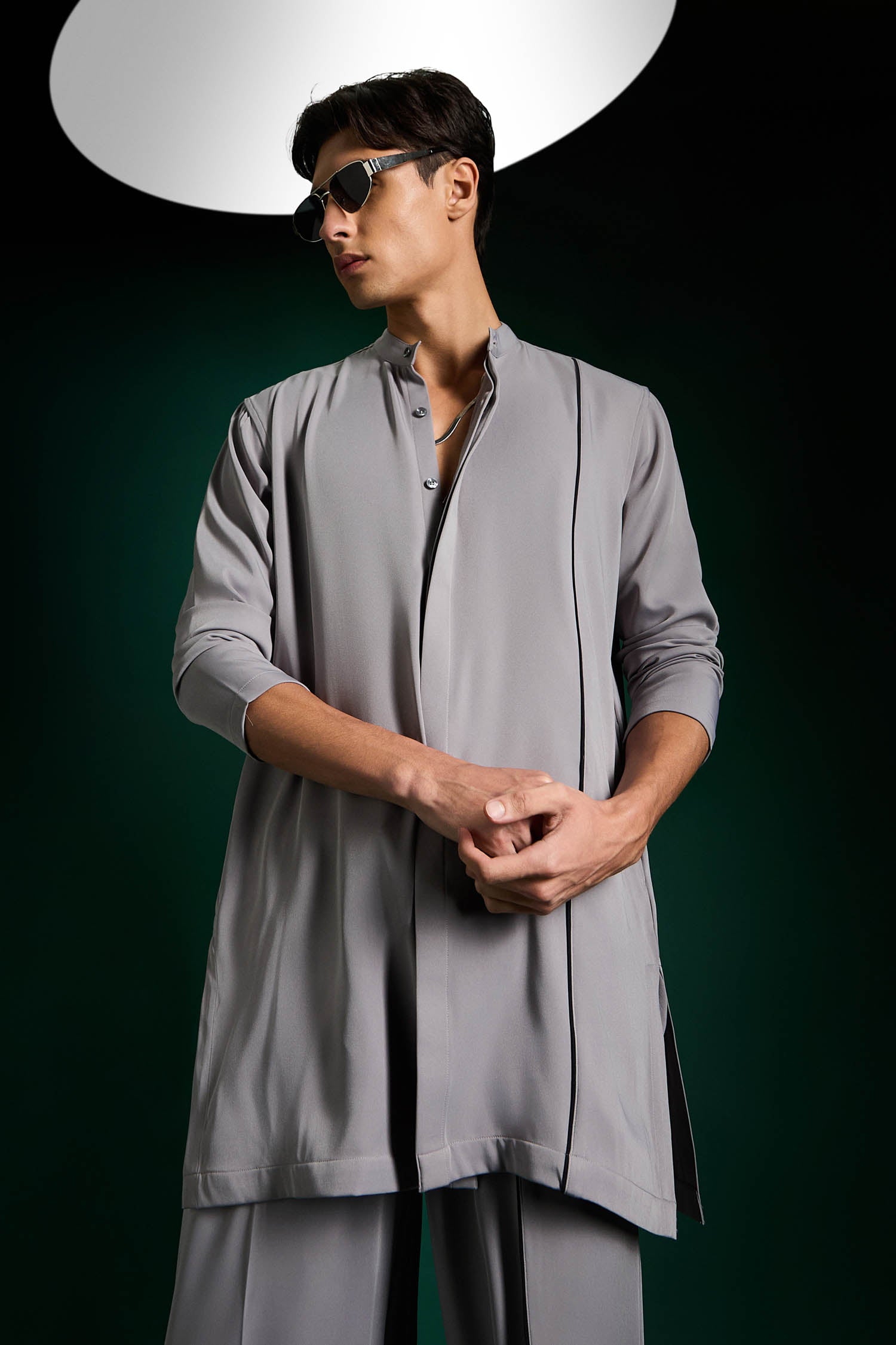 Echelon Designer Kurta Set - Cool Grey