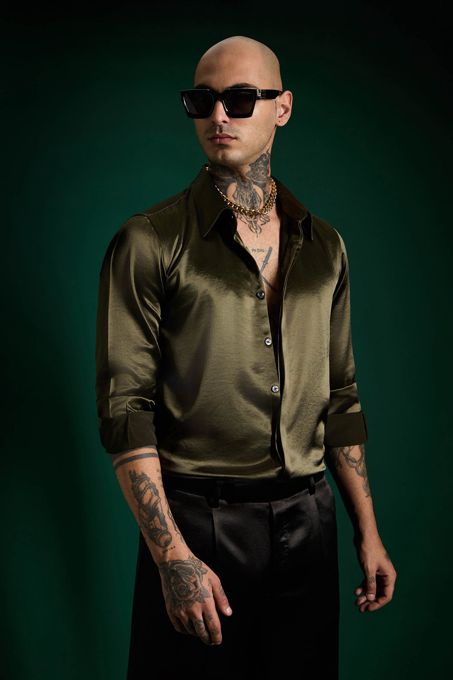 Olive Green - Designer Shirt