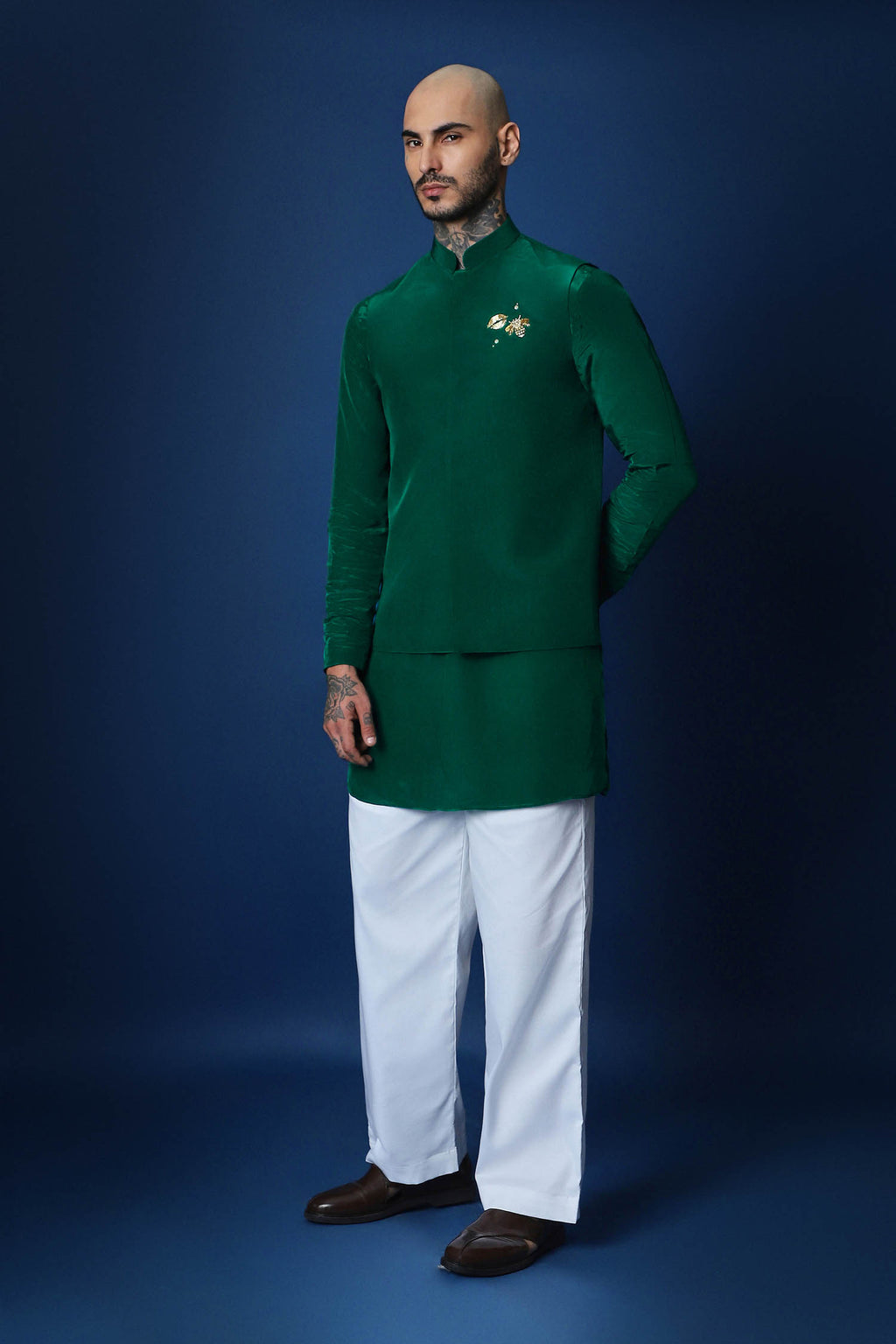 Bee Kiss Bundi Kurta - Green
