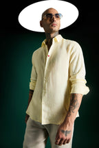 Heart Irish Linen Shirt - Ivory