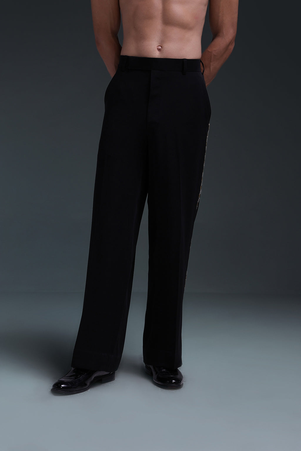 Glisten(Rhinestones) - Hand Embriodered Designer Trouser