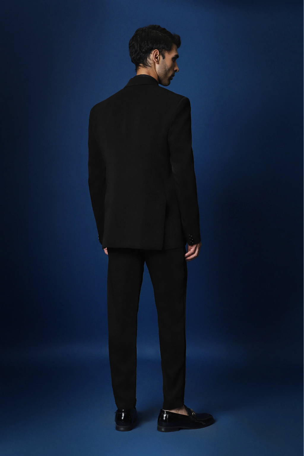 Nova Hand Embroidered Tuxedo - Black