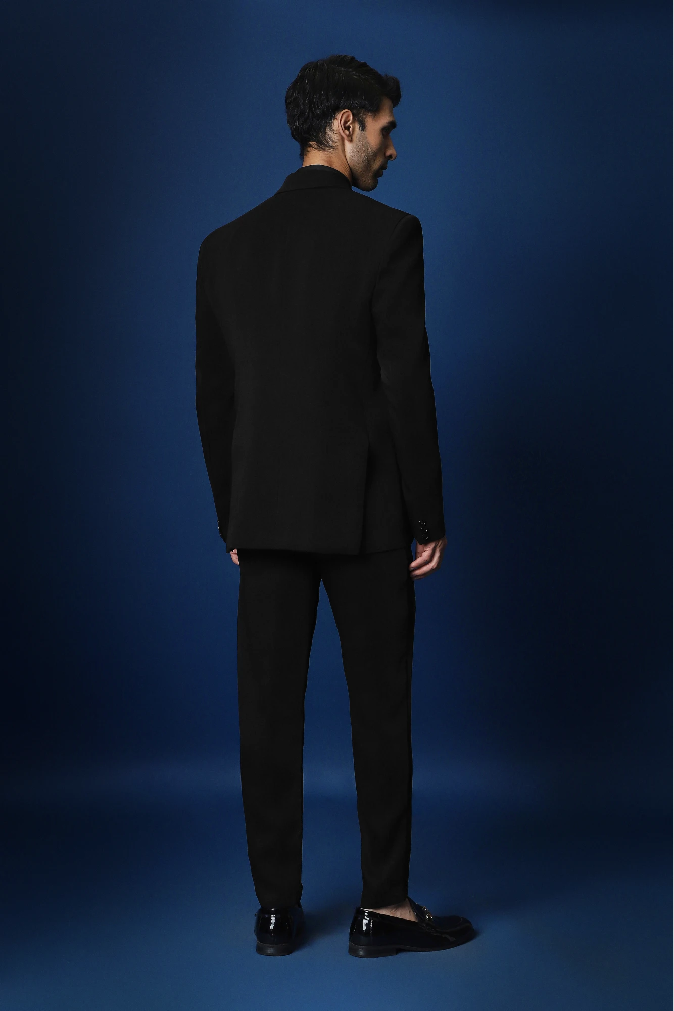 Nova Hand Embroidered Tuxedo - Black