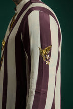 Crest Hand Embroidered Designer Kurta - Wine