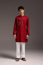 Nandi(Bull) - Hand Embroidered Designer Kurta