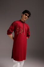 Nandi(Bull) - Hand Embroidered Designer Kurta