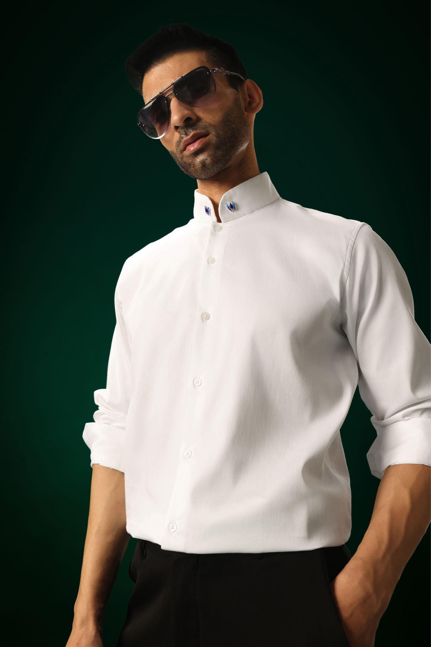 Avaia - Hand Embroidered Designer Shirt