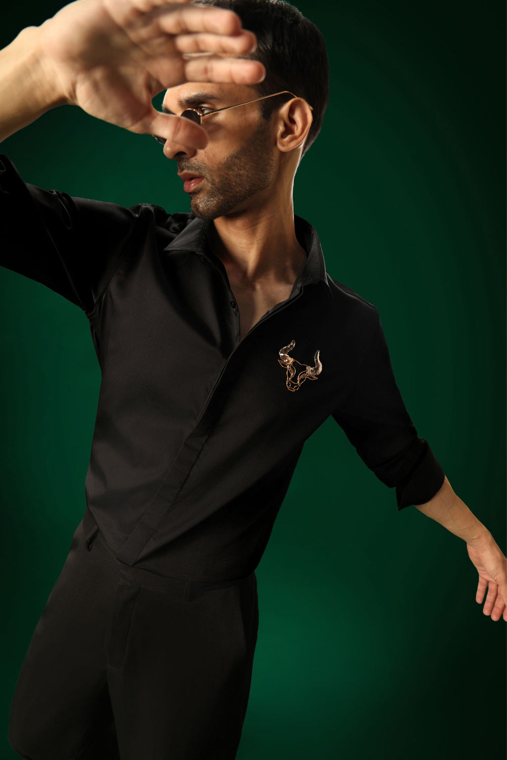 Bison(Bull) - Hand Embroidered Designer Shirt