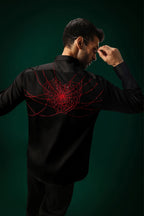 Cobweb(Spider) - Hand Embroidered Designer Shirt