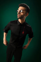 Cobweb(Spider) - Hand Embroidered Designer Shirt