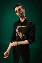 Crocodile - Hand Embroidered Designer Shirt