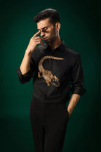 Crocodile - Hand Embroidered Designer Shirt