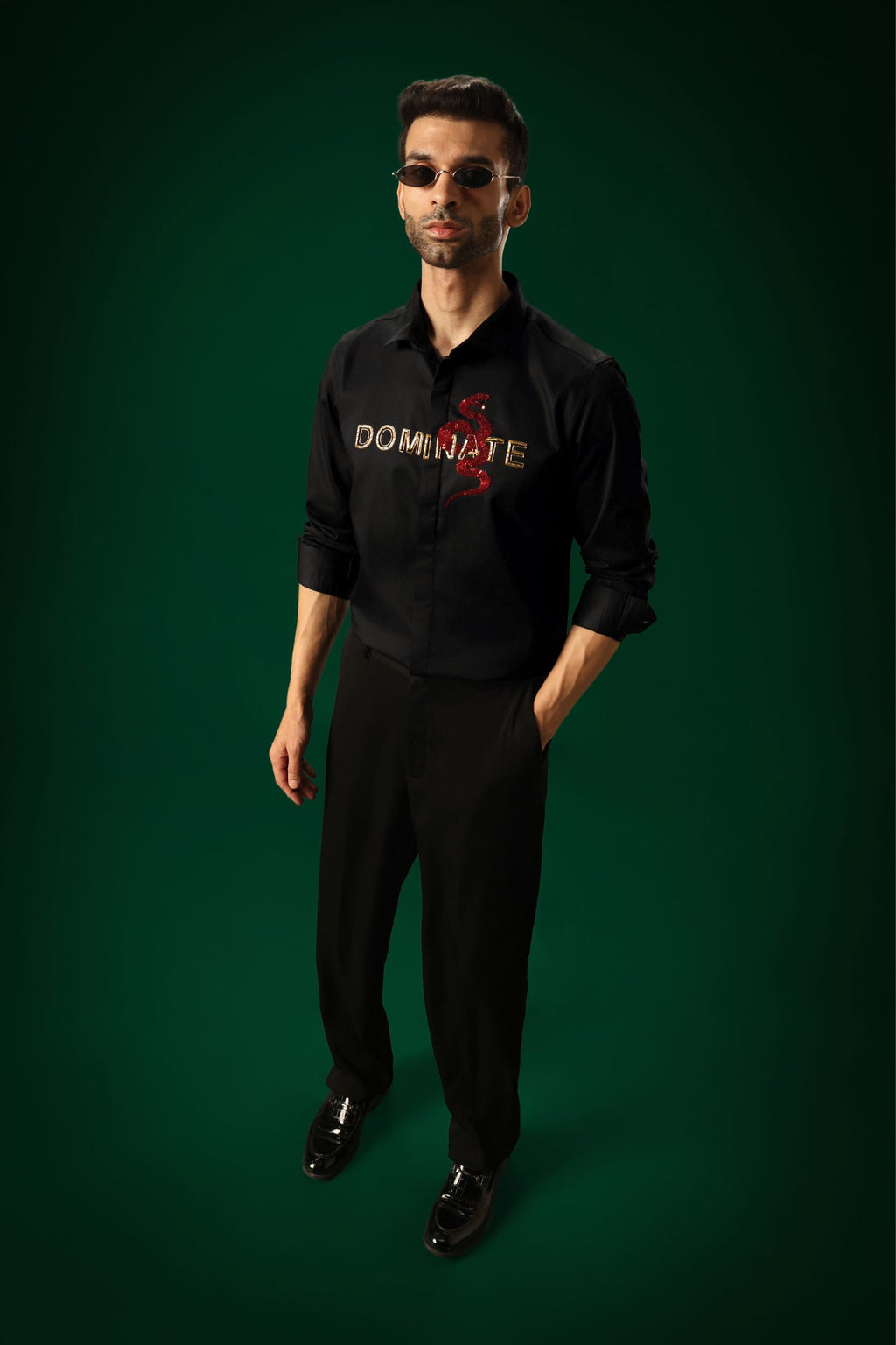 Dominate - Hand Embroidered Designer Shirt