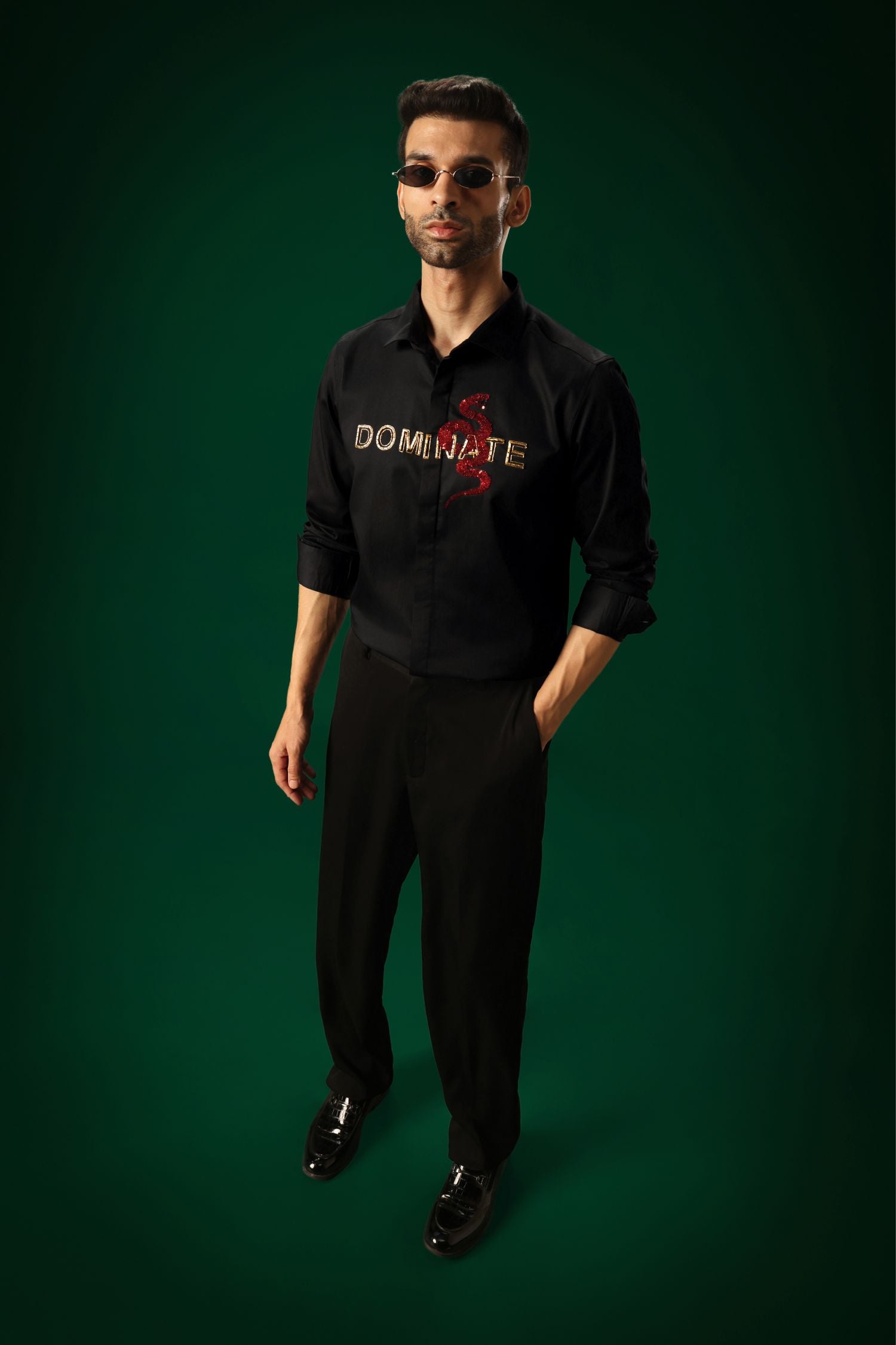 Dominate - Hand Embroidered Designer Shirt