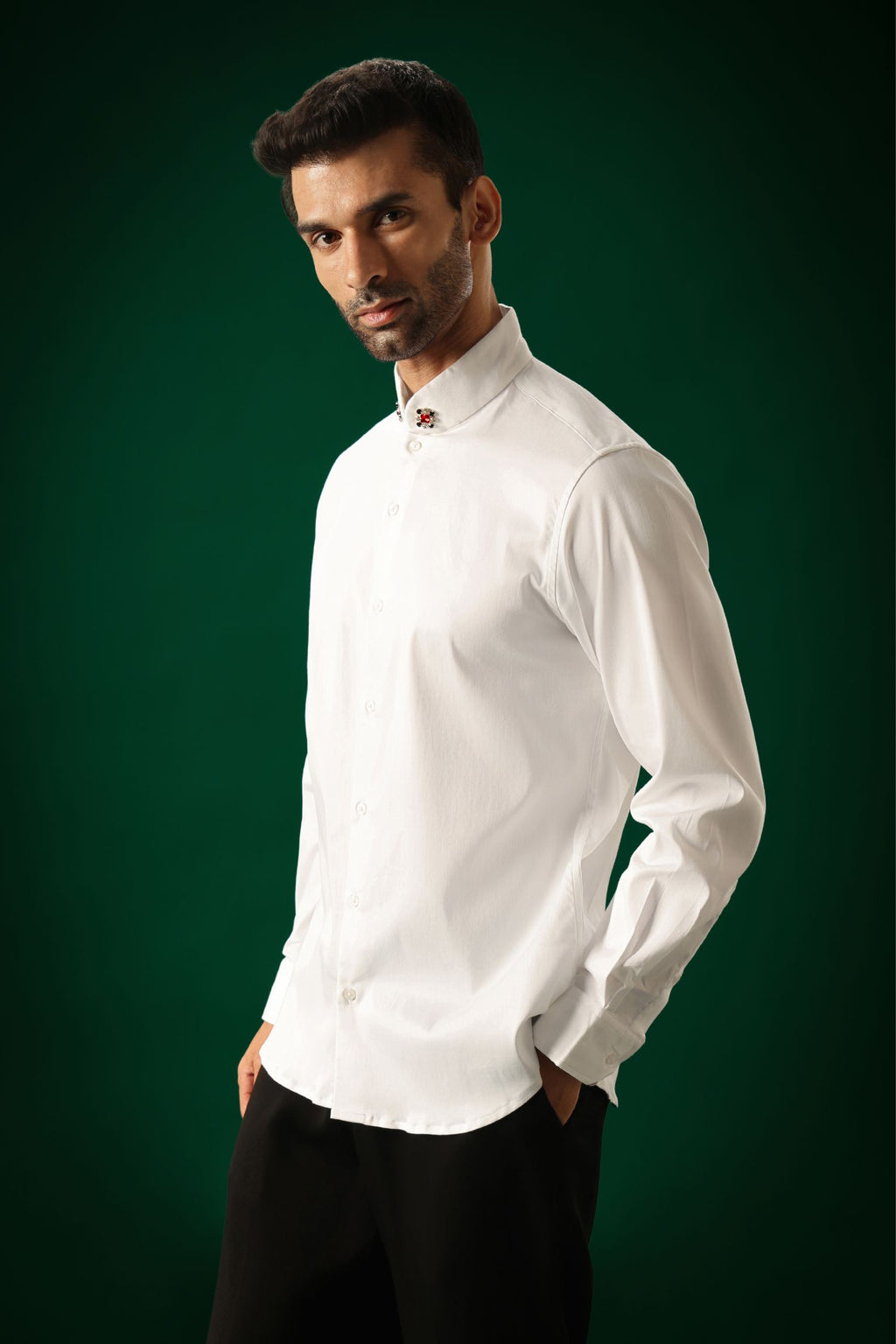 Ember - Hand Embroidered Designer Shirt