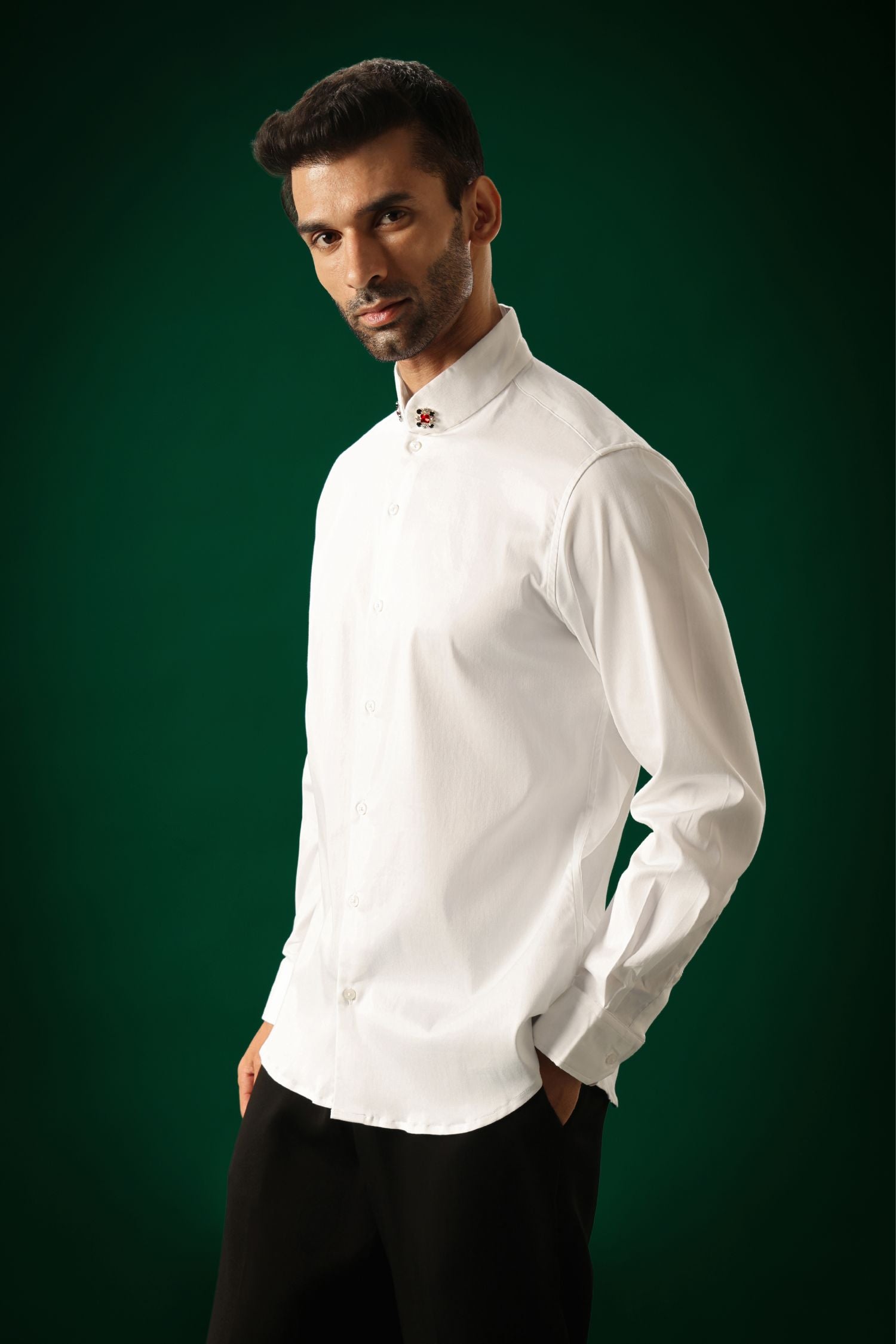 Ember - Hand Embroidered Designer Shirt