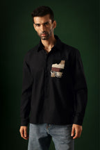 Fragment - Hand Embroidered Designer Shirt - Black
