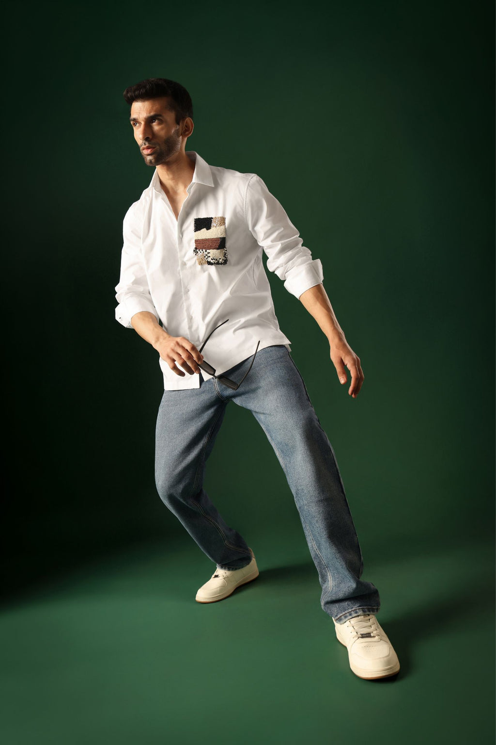 Fragment - Hand Embroidered Designer Shirt - White