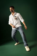 Fragment - Hand Embroidered Designer Shirt - White