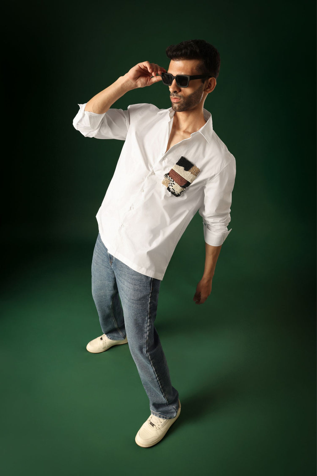 Fragment - Hand Embroidered Designer Shirt - White