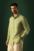 Lady Bug Irish Linen Shirt - Green