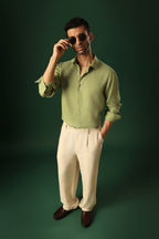 Lady Bug Irish Linen Shirt - Green